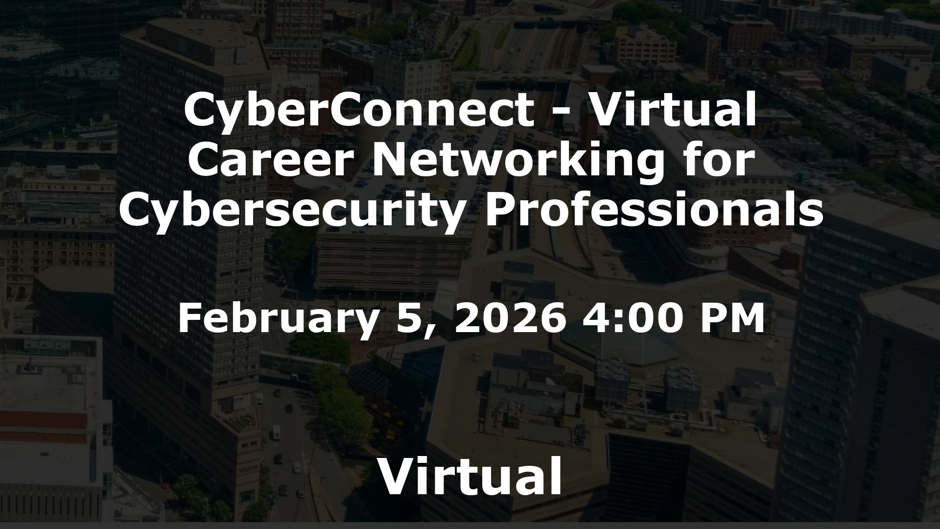 CyberConnect - Virtual Career Networking for Cybersecurity Professionals event image